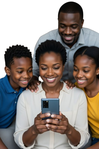 Kenyan family using NAMIS portal